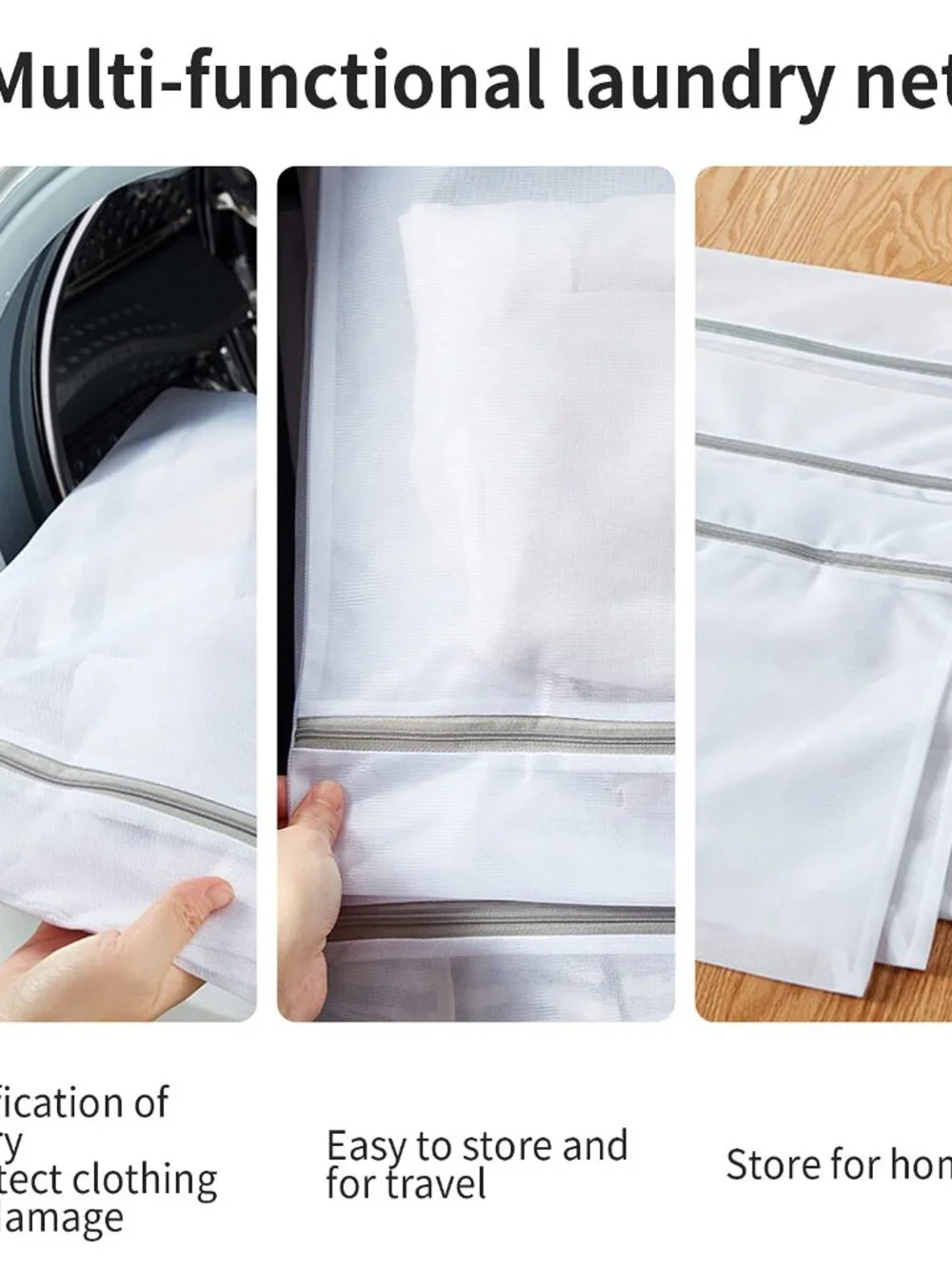 10 Pack Mesh Laundry Bags for Delicates with Non Rust Zipper- MDSXO White Laundr